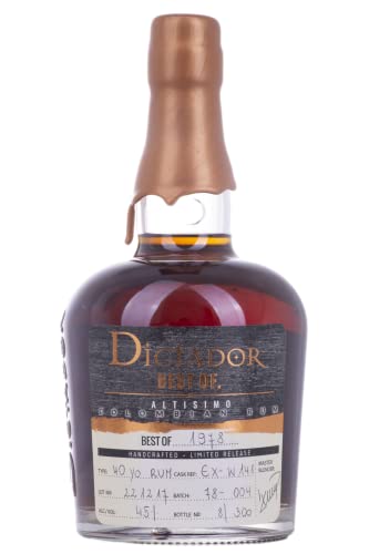 Dictador BEST OF 1978 ALTISIMO Colombian Rum Limited Release (1 x 0.7 l) von Dictador