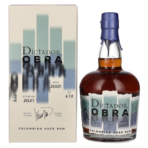 Dictador OBRA VINTAGE 15 Years Old AMERICAN OAK CASK Rum 2008 43% Vol. 0,7l in Geschenkbox von Dictador