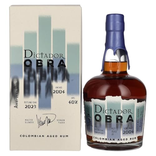 Dictador OBRA VINTAGE 19 Years Old AMERICAN OAK CASK Rum 2004 40% Vol. 0,7l in Geschenkbox von Dictador