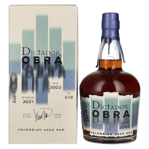 Dictador OBRA VINTAGE 21 Years Old AMERICAN OAK CASK Rum 2002 43% Vol. 0,7l in Geschenkbox von Dictador