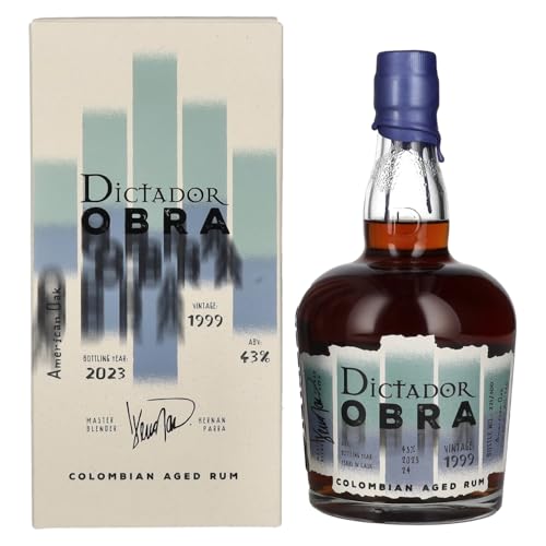 Dictador OBRA VINTAGE 24 Years Old AMERICAN OAK CASK Rum 1999 43% Vol. 0,7l in Geschenkbox von Dictador