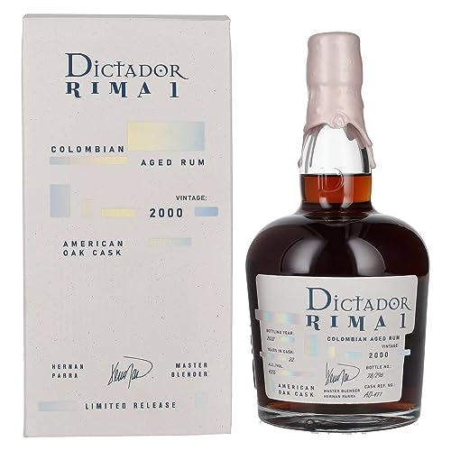 Dictador RIMA 1 22 Years Old AMERICAN OAK Cask Vintage 2000 43Prozent Vol. 0,7l in Geschenkbox von Dictador