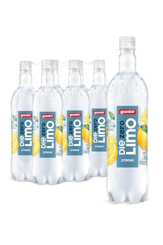 Die Limo von granini Zero Zitrone (6x 1l), natürlich erfrischend, mit Geschmack aus echten Früchten, Süße aus pflanzlichem Ursprung, ohne Aspartam, nur 4kJ/1 kcal auf 100ml, vegan von Die Limo von granini