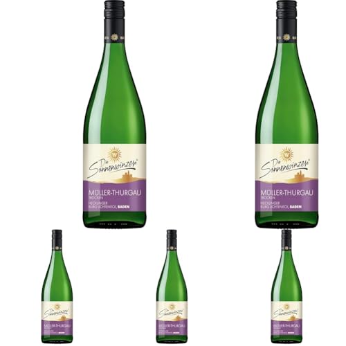 Die Sonnenwinzer Hecklinger Burg Lichteneck Müller-Thurgau Qualitätswein Trocken (1 L) (Packung mit 5) von Die Sonnenwinzer