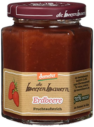 Die beeren bauern Bio Konfitüre Erdbeere, 6er Pack (6 x 200 g) von Die beeren bauern