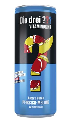 Die Drei Fragezeichen Vitamindrink 24x250ml (Pfirsich-Honigmelone "Peter's Peach") von Die drei