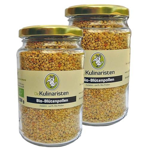 DieKulinaristen - 2er Set Bio Blütenpollen á 250g getrocknet ohne Zusätze 100% naturrein reich Nährstoffen aus ökologischer Imkerei - Naturbelassene Bienen-Pollen aus Deutschland von DieKulinaristen