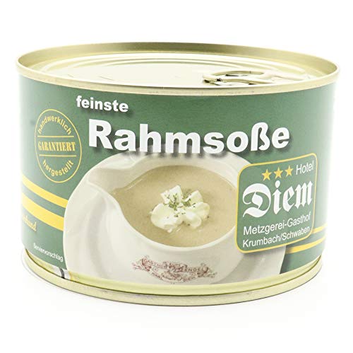 Diem Rahmsoße Dose 400g - Langes MHD - Feinkost Konserve - passend zu Schnitzel von Diem