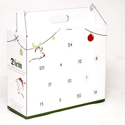 Feinkost Adventskalender Diem - 24 Feinkost Konserven, Marmeladen, Wurst, Suppen und Gewürze 6640g / 18,06€ / Kg von Diem