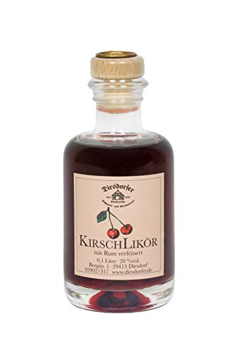 Diesdorfer Kirschlikör mit Rum verfeinert 20%vol. 100 mL Glasflasche von Diesdorfer