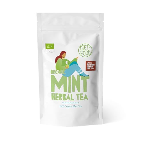 DIET-FOOD - Bio Minztee - Minzblättertee - Bio Kräutertee Nachhaltige Minze - Minztee 100% natürlich, ohne Zusätze - Angenehmer, Erfrischender Geschmack - Aus den Wäldern von Podlasie - 50 g von Diet-Food