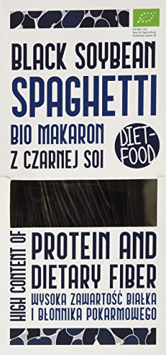 Diet-food - Bio Schwarze Soja Nudeln Low Carb Nudeln Schwarze Bohnen Protein Nudeln Black Bean Spaghetti mit Vitamine B Folsäure Vitamin E Glutenfrei Proteinreich 200 g von Diet-Food