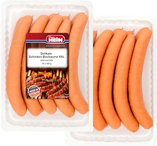 Bockwurst XXL geräuchert im Naturdarm 10x160g im Frischepack von Dieter Hein von Dieter Hein