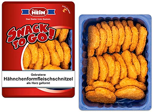 Schnitzel aus Hähnchenbrustfleisch in Herzform - gebraten - 20x60g von Dieter Hein von Dieter Hein