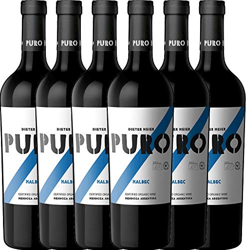 Puro Malbec von Dieter Meier - Rotwein 6 x 0,75l VINELLO - 6er - Weinpaket inkl. kostenlosem VINELLO.weinausgießer von Dieter Meier