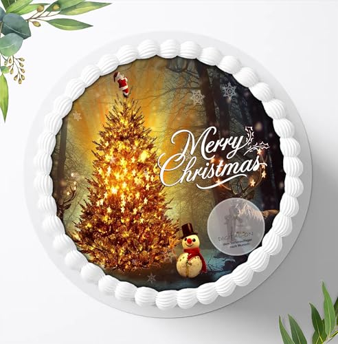 Essbares Foto für Torten, Tortenbild, Weihnachten, Tortenaufleger, Fondant - Super Qualität, 0358w von Digital-on