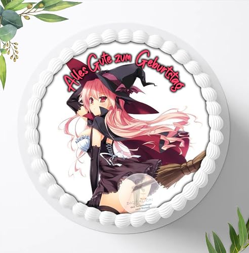 FONDANT Tortenaufleger mit dem Motiv: Manga Anime (mit 27 verschiedene Motive), Essbares Foto für Torten, Fondant, Tortenaufleger Ø 20cm, Manga (Manga 0866w) von Digital-on