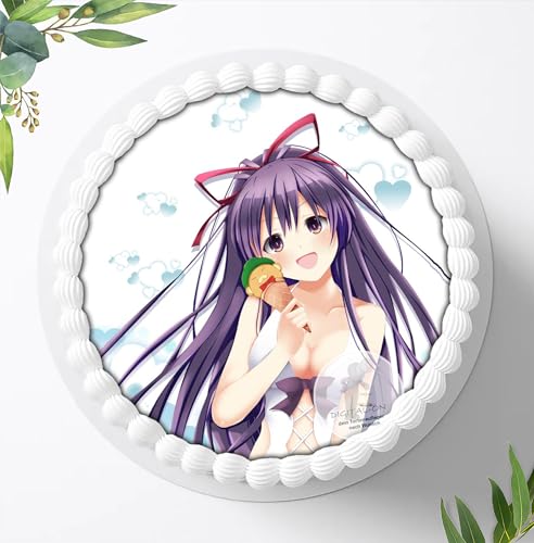 FONDANT Tortenaufleger mit dem Motiv: Manga Anime (mit 27 verschiedene Motive), Essbares Foto für Torten, Fondant, Tortenaufleger Ø 20cm, Manga (Manga 0873w) von Digital-on