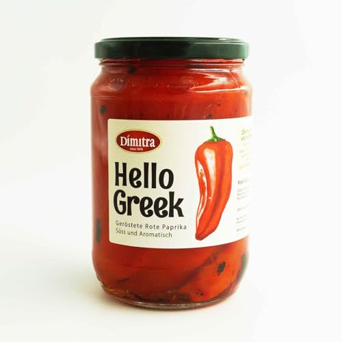 Hello Greek, Dimitra, griechische, geröstete Rote Paprika, 500g, glutenfrei, laktosefrei, vegan von Dimitra