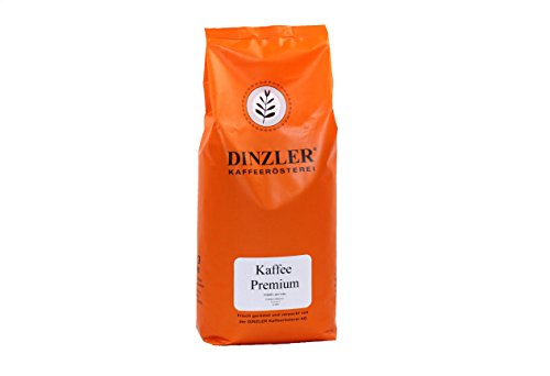 Dinzler Kaffeerösterei - Kaffee Premium - Kaffee | ganze Kaffeebohnen | kräftige Frühstückskaffee | wenig Säure | 1000g ganze Bohne | Ideal geeignet für Vollautomaten | Hervorragendes Aroma von PONLEE