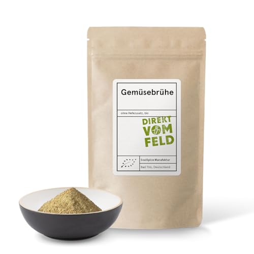 Direkt vom Feld® Gemüsebrühe | Dein natürlicher Geschmacksverstärker | BIO, gemahlen | 250g Nachfüllpack von Direkt vom Feld