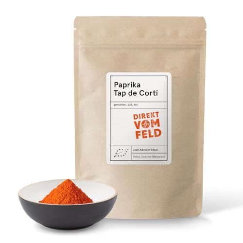 Direkt vom Feld® Paprika Tap de Cortí |Das fruchtig-süße Geheimnis der Insel | Gewürze und Kräuter | nachhaltiger Anbau | BIO, gemahlen | 250g Großpackung von Direkt vom Feld