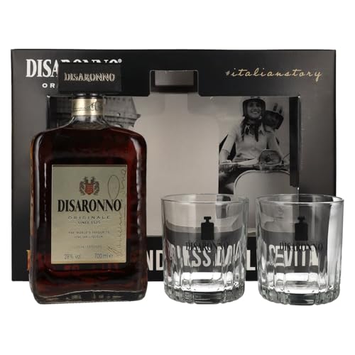 Disaronno Originale 28% Vol. 0,7l in Geschenkbox mit 2 Gläsern von Disaronno