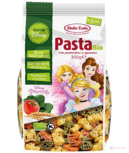 Dalla Costa Pasta con Pomodoro e spinaci Disney Princess 6 x 250g = 1500g Teigwaren aus Hartweizen mit Tomaten und Spinat von Zeelec