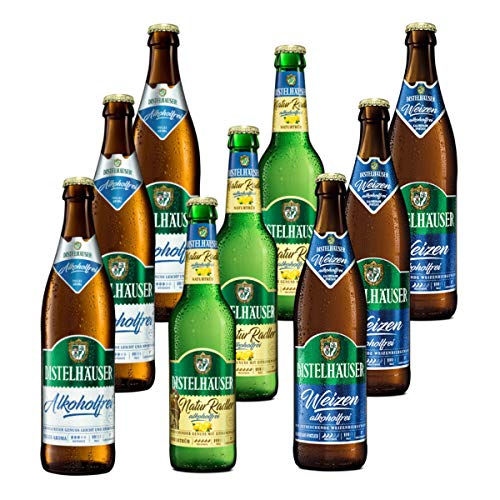 Distelhäuser Bierpaket alkoholfrei mit Pils, Radler und Weizen, 9 Flaschen incl Mehrweg Pfand von Distelhäuser