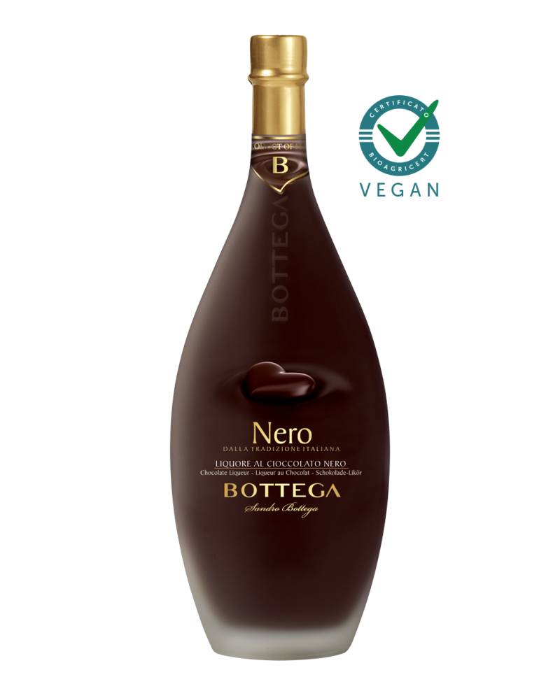 Bottega Nero Schokoladenlikör vegan 0,5 l von Bottega Grappa