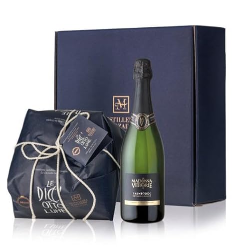 DISTILLERIA MARZADRO GESCHENKBOX MIT GRAPPA PANETTONE 18 LUNE UND SCHAUMWEIN TRENTODOC METODO CLASSICO 75 CL von Distilleria Marzadro