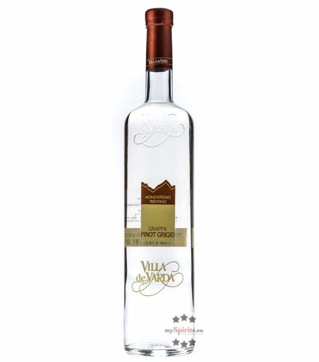 Villa de Varda Grappa Pinot Grigio Monovitigno (40 % vol., 0,7 Liter) von Distilleria Villa de Varda