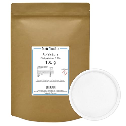 Apfelsäure Pulver 100g Lebensmittelqualität E296 Säuerungsmittel Malic Acid von DistrEbution