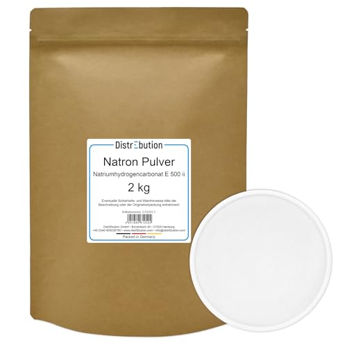 Natron Pulver 2kg Lebensmittelqualität zum Backen Putzen Natriumhydrogencarbonat von DistrEbution