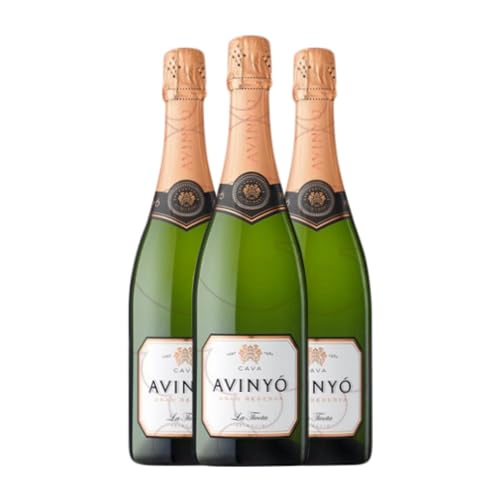 Avinyo Caves Selecció La Ticota Brut Natur Cava Große Reserve 75 cl (Schachtel mit 3 Flaschen von 75 cl) von Distribuidor