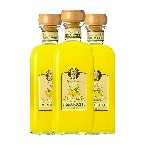 Liköre Perucchi 1876 Liquore Limoncello Rakete Flasche 1 L (Schachtel mit 3 Rakete Flasche von 1 L) von Distribuidor