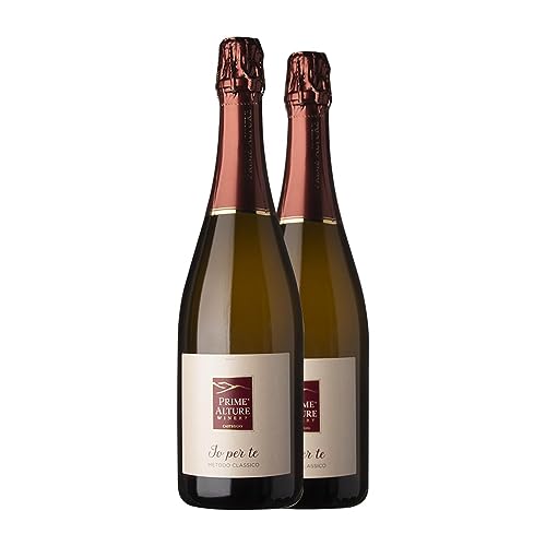 Prime Alture Io Per Te Blanc de Noir Pinot Schwarz Oltrepò Pavese Metodo Classico 75 cl (Schachtel mit 2 Flaschen von 75 cl) von Distribuidor