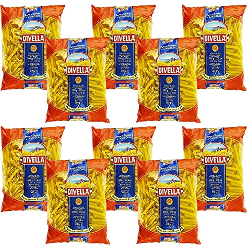 10x Pasta Divella 100% Italienisch N° 23 Penne Mezzani Rigate 500g von Divella