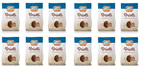 12x Divella Briotti Shortbread Kekse mit frischer Sahne und Kakao 400g biscuits cookies Italienische Kekse von Divella