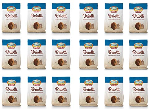 18x Divella Briotti Shortbread Kekse mit frischer Sahne und Kakao 400g biscuits cookies Italienische Kekse von Divella