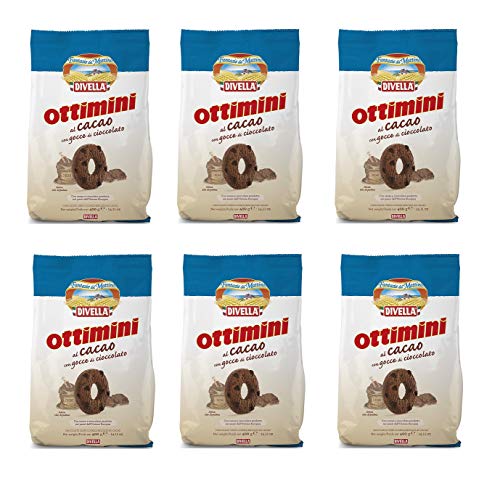 6x Divella ottimini kakao biscuits 400g Italien cocoa cookies kuchen brioche von Divella