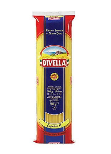 DIVELLA HARTWEIZENGRIESS NUDELN CAPELLINI 11 GR 500 X 36 von Divella