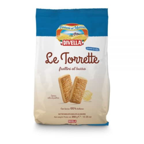 Divella Le Torrette Shortbread Kekse mit Butter 350g biscuits cookies Italienische Kekse von Divella