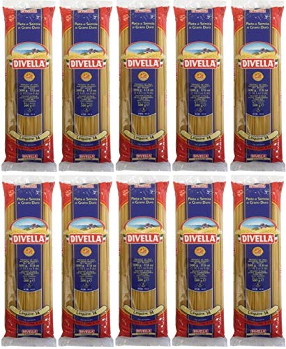 Nudeln, Pasta Divella Linguine 14 (10 X 500g) - Vorratspaket von Divella