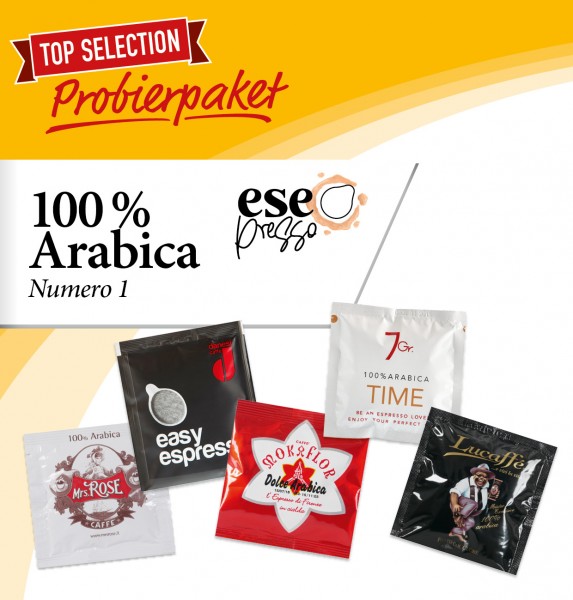 Pad Probierpaket 100% Arabica - je Marke 5 Stück - 25 Pads von Divers