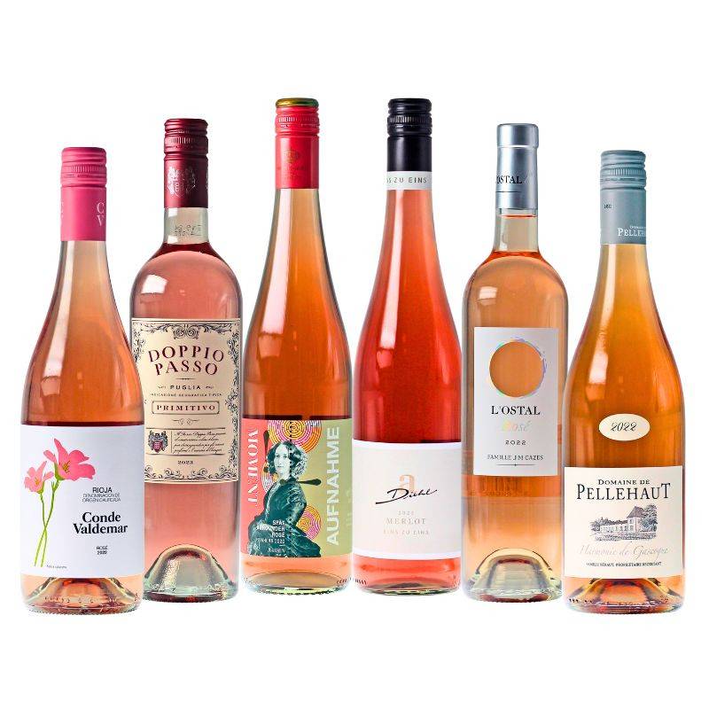 Exquisites Rose Wein Probierpaket 6 Flaschen a 0,75 Liter von Diverse