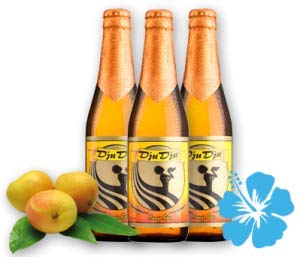 6 x DjuDju-Mango-Bier. Exotisches Afrikanisches Fruchtbier-Biermischgetränk. Das ideale Bier-Geschenk. Aufwendig gebraut nach einem uralten Rezept aus Ghana von DjuDju