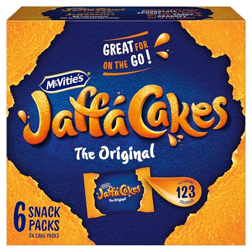 Jaffa Cakes Original Biscuits Snack Pack 6 x 3 198 g (2 Stück) Leckere Leckereien Geschenkkorb Weihnachten Geburtstag Ostern von Dnaaz