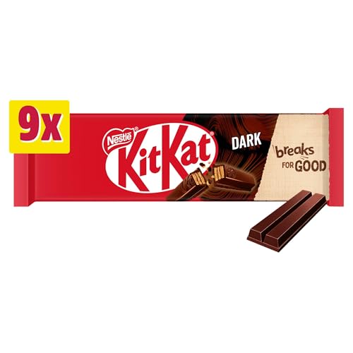 KitKat 2-Finger-Schokoladenkeksriegel, Multipack, 9 x 20,7 g (2 Stück) "Taste the sweetness in every bite", köstliche leckere und verdrehte Leckereien von Dnaaz