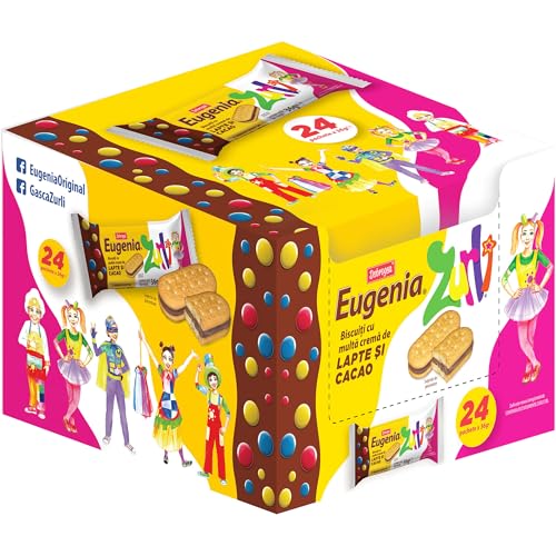 Eugenia Zurli Original Biscuiti - Doppelkekse mit einer Kakaomilch Creme-Füllung (40%) (24 x 36g) von Dobrogea